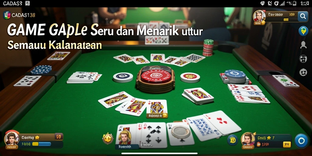 Tampilan gameplay Gaple yang seru dan menantang di CADAS138.