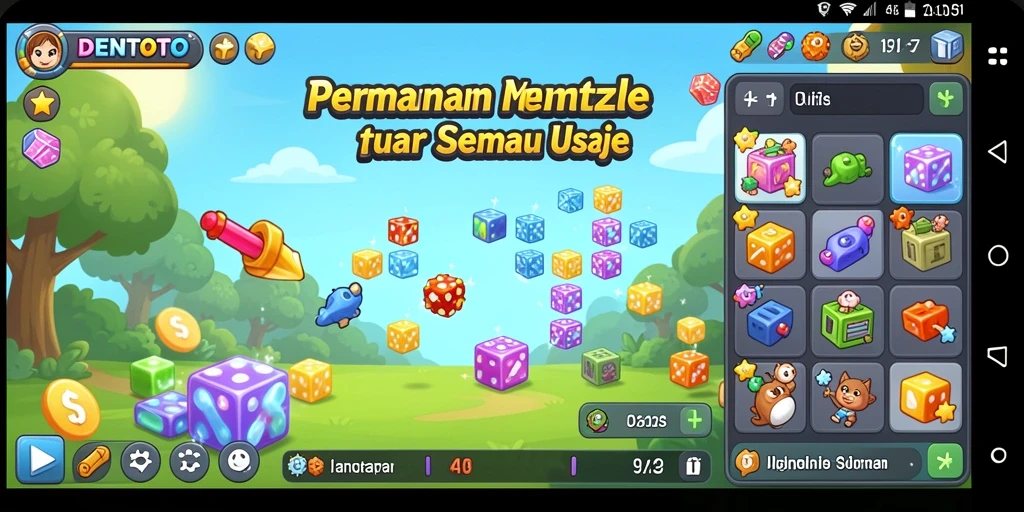 Gameplay DENTOTO menampilkan tantangan puzzle yang seru dan mendebarkan.