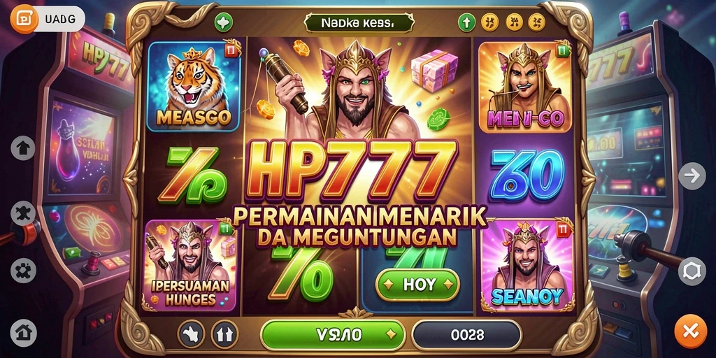 Tampilan utama HP777 menunjukkan serunya gameplay Slot dengan tema yang beragam.