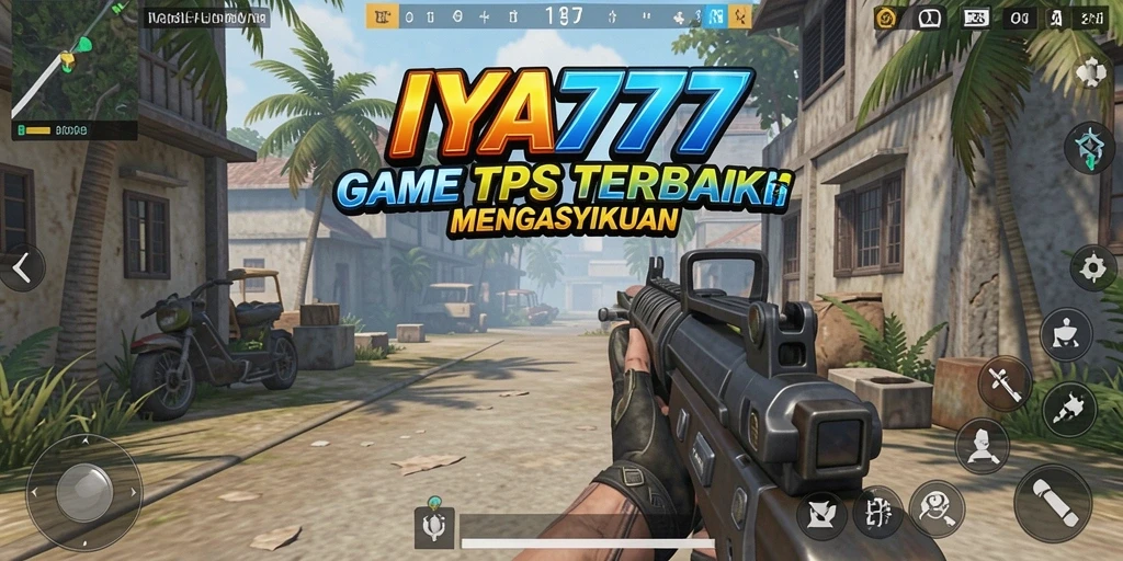 Screenshot IYA777 menampilkan aksi tembak-menembak dalam gameplay TPS.