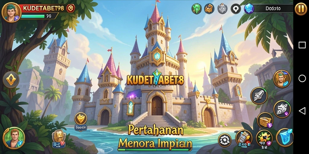 Tampilan gameplay seru dalam KUDETABET98, mendebarkan dan menantang!