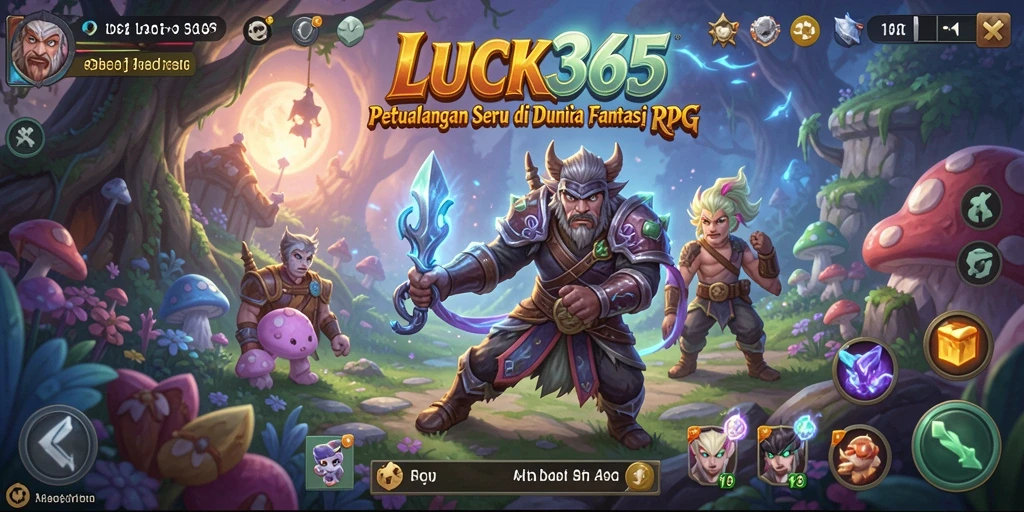 Tangkapan layar gameplay LUCK365 yang menampilkan pertempuran epik dan eksplorasi dunia.