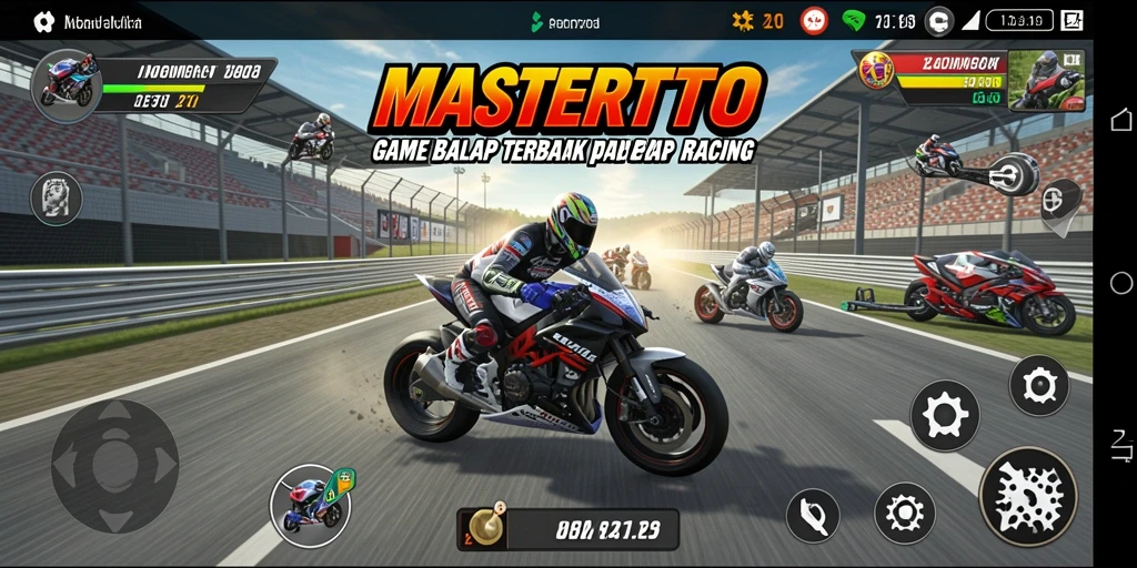Tampilan grafis menakjubkan dari gameplay balap MASTERTOTO.