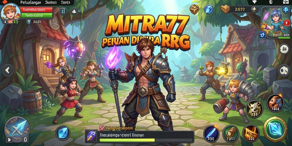 Tampilan action seru dalam gameplay RPG MITRA77.