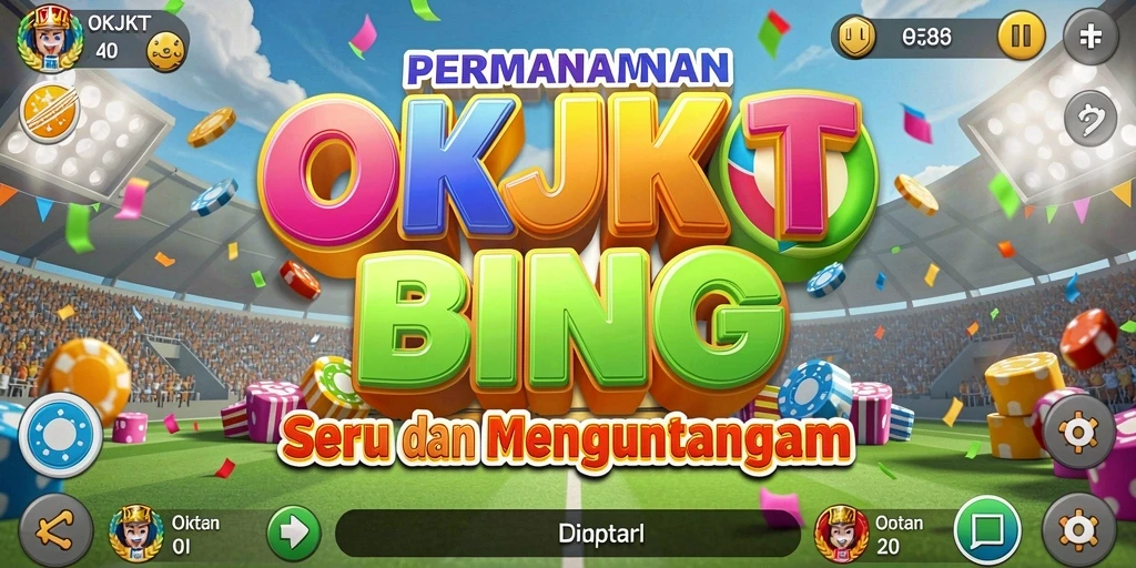 Gameplay seru di OKJKT dengan pemain aktif dan interaksi.