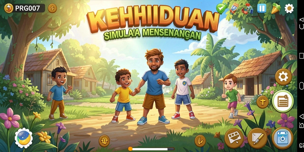 Tampilan gameplay PRG007 yang interaktif dan mendalam dalam simulasi.
