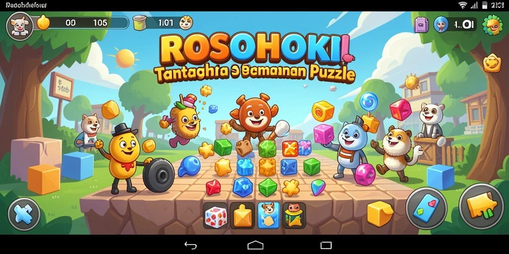 Gameplay menantang dalam ROSOHOKI yang menarik dan edukatif.