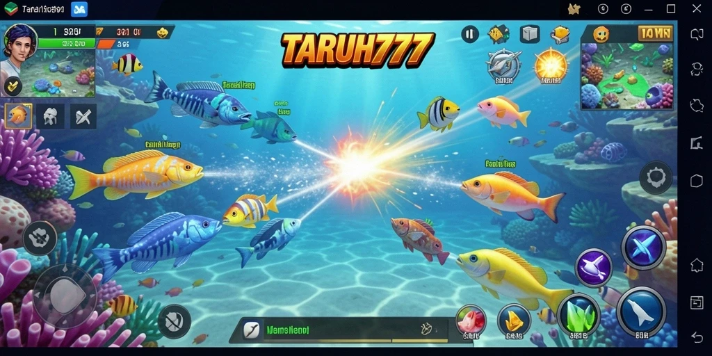 Gameplay menegangkan TARUH777 saat menangkap ikan besar.