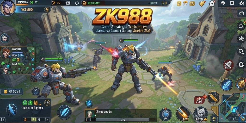 Screenshot ZK988 menampilkan aksi pertempuran strategis yang menegangkan.